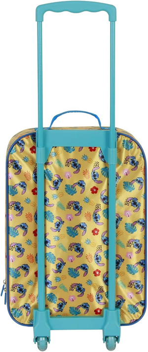 Trolley da Viaggio Stitch Angel DISNEY Valigia Morbida in Tessuto con Manico Allungabile - 08813