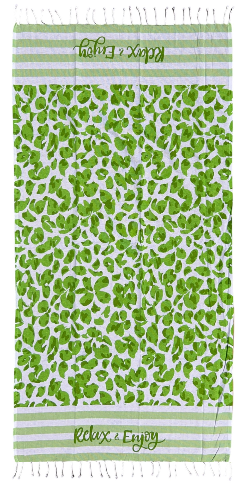 Telo Mare con Frange 190 X 70 CM Asciugamo in Misto Cotone Accessorio Spiaggia Piscina