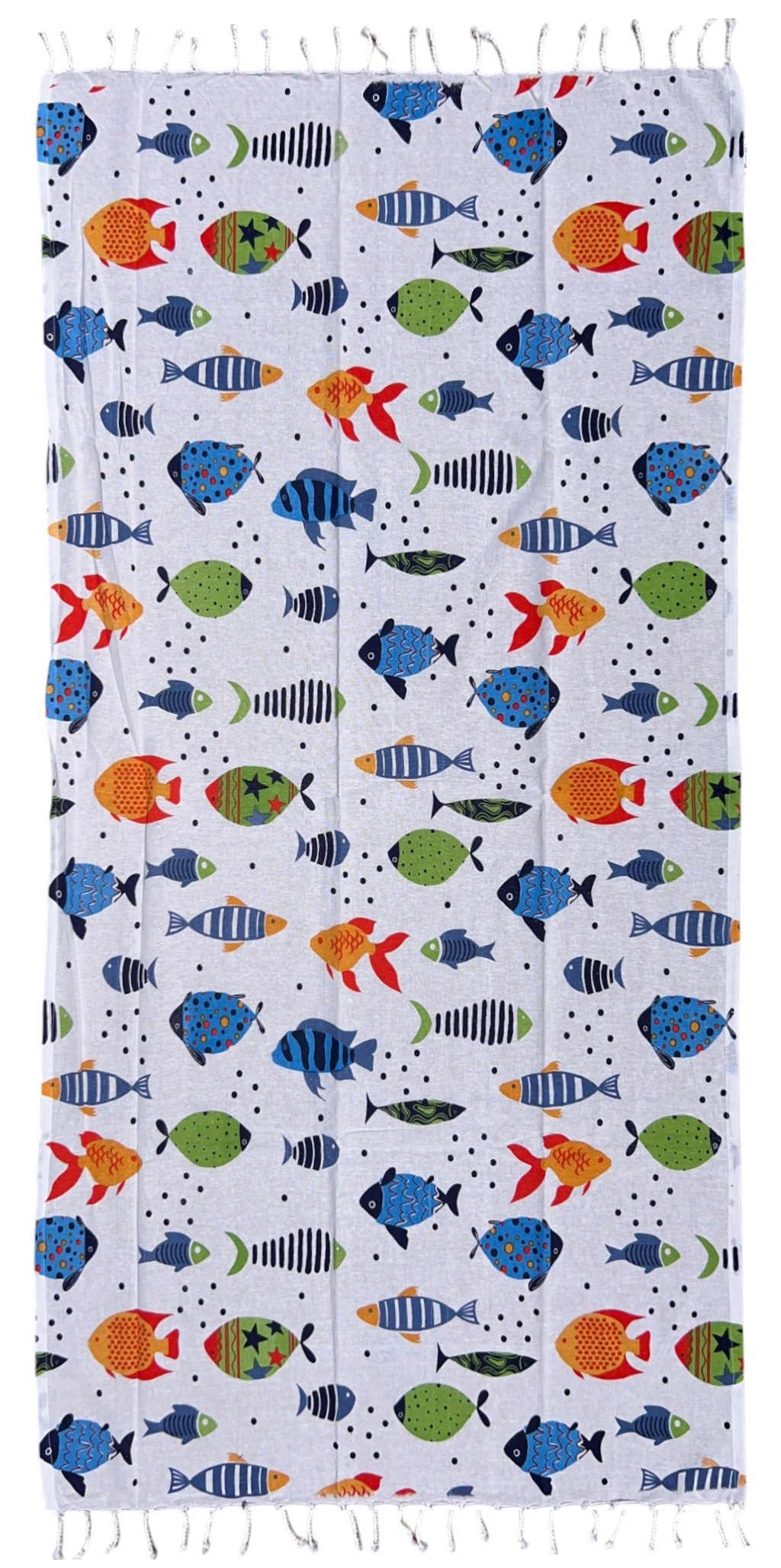 Telo Mare con Frange 190 X 70 CM Asciugamo in Misto Cotone Accessorio Spiaggia Piscina