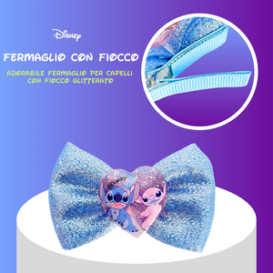 Set Accessori per Capelli Stitch DISNEY 7 Pezzi Mini Spazzola Forcine Elastici Fermaglio - D06576mc