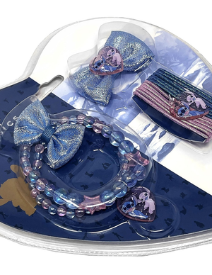 Set Accessori Capelli e Collana Stitch DISNEY 14 Pezzi Elastici Fermaglio - D06577mc