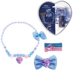 Set Accessori Capelli e Collana Stitch DISNEY 14 Pezzi Elastici Fermaglio - D06577mc