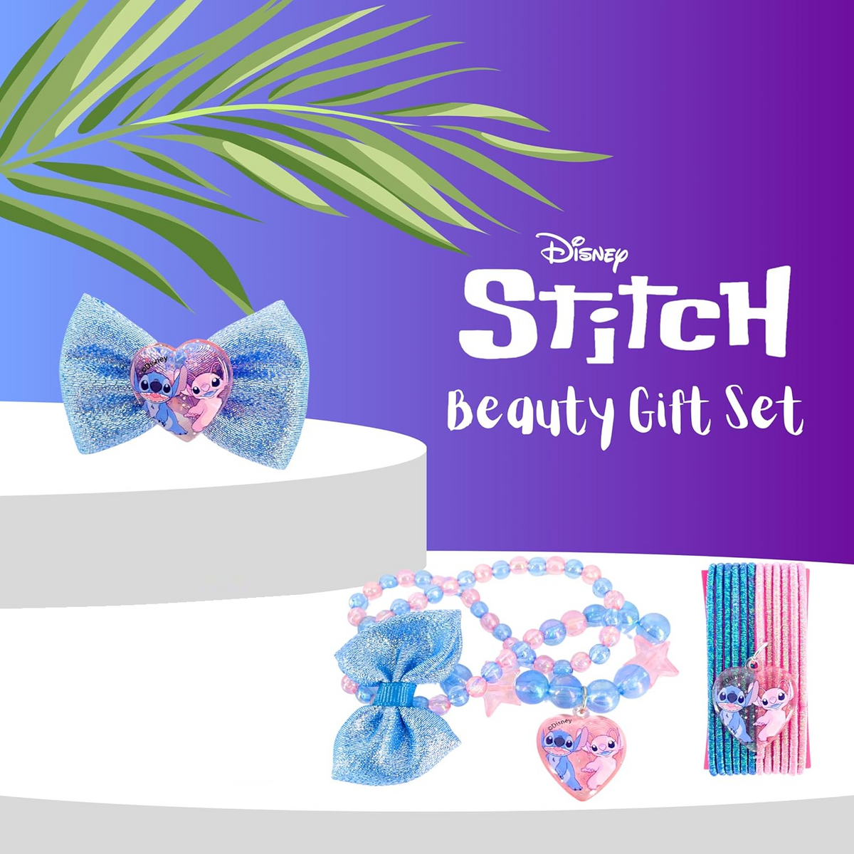Set Accessori Capelli e Collana Stitch DISNEY 14 Pezzi Elastici Fermaglio - D06577mc