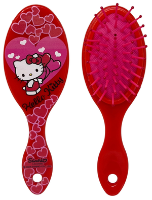 Set Accessori per Capelli Hello Kitty 7 Pezzi Mini Spazzola Forcine Elastici Fermaglio - H09331mc