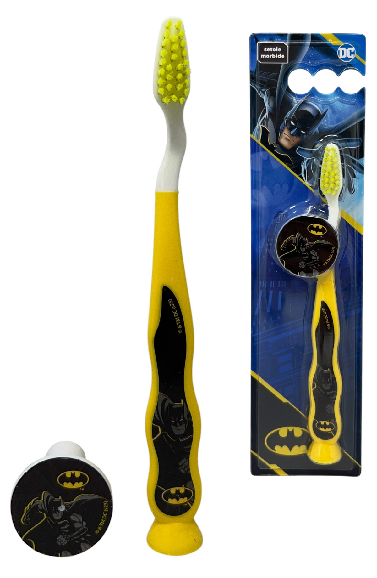 Spazzolino Batman con Cappuccio Setole Morbide Manico Ergonomico - L08716mc