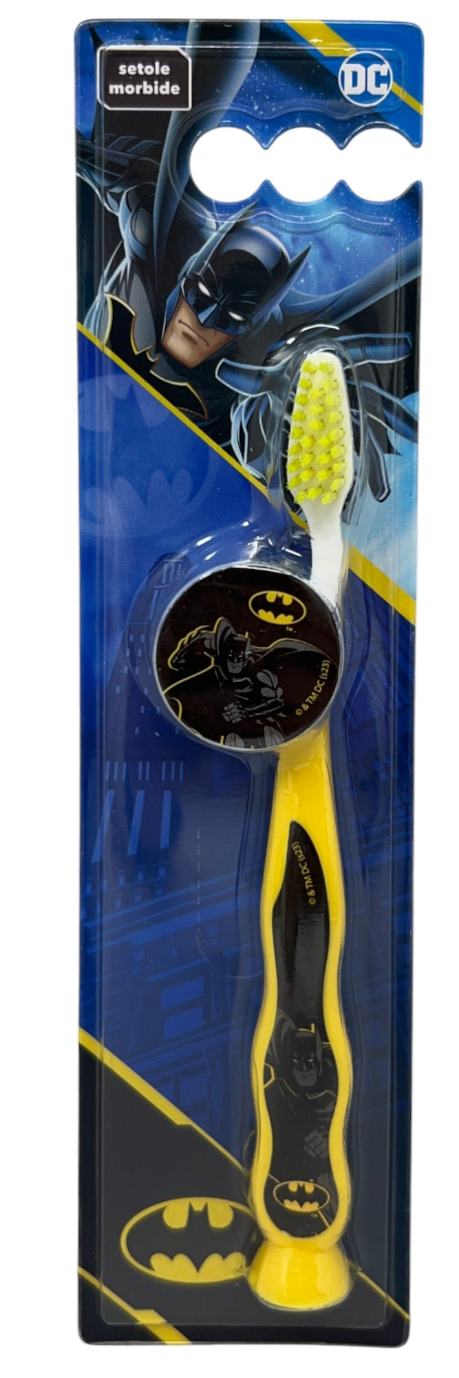 Spazzolino Batman con Cappuccio Setole Morbide Manico Ergonomico - L08716mc