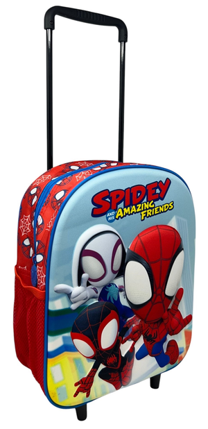 Zaino Asilo Trolley 3d Spidey MARVEL Borsa 32 CM Scuola Tempolibero Bambini - M09339mc