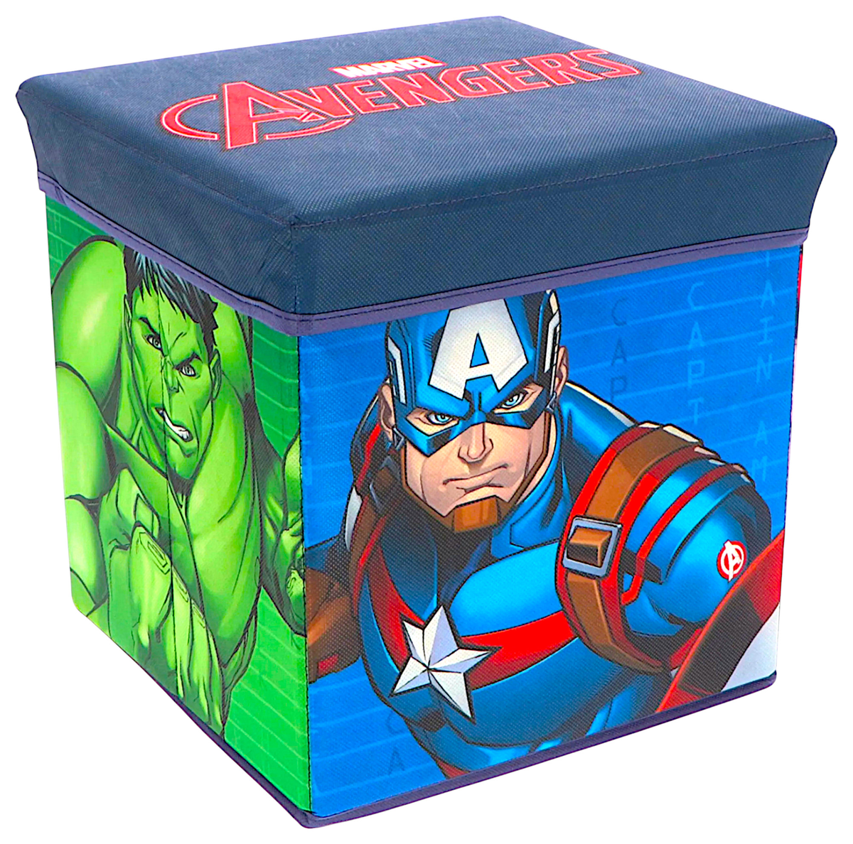 Pouf Contenitore Avengers MARVEL Multifunzione Porta Oggetti per Sedersi 30 CM - Ave24-4311