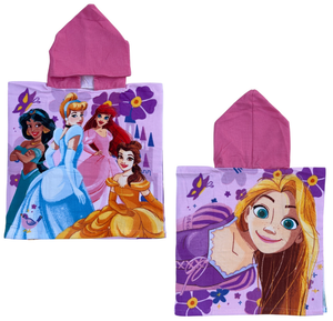 Poncho Mare Principesse DISNEY 100 X 50 CM Accappatoio per Bambini 100% Pl - Pri36-5097