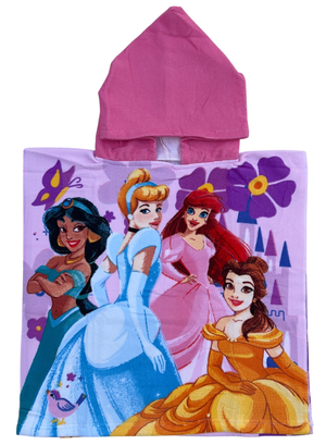 Poncho Mare Principesse DISNEY 100 X 50 CM Accappatoio per Bambini 100% Pl - Pri36-5097