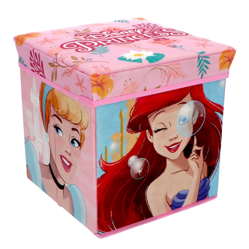 Pouf Contenitore Principesse DISNEY Multifunzione Porta Oggetti per Sedersi 30 CM - Pri24-4308