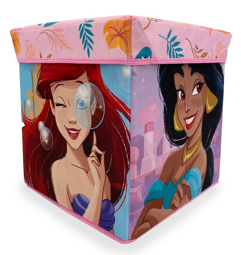 Pouf Contenitore Principesse DISNEY Multifunzione Porta Oggetti per Sedersi 30 CM - Pri24-4308