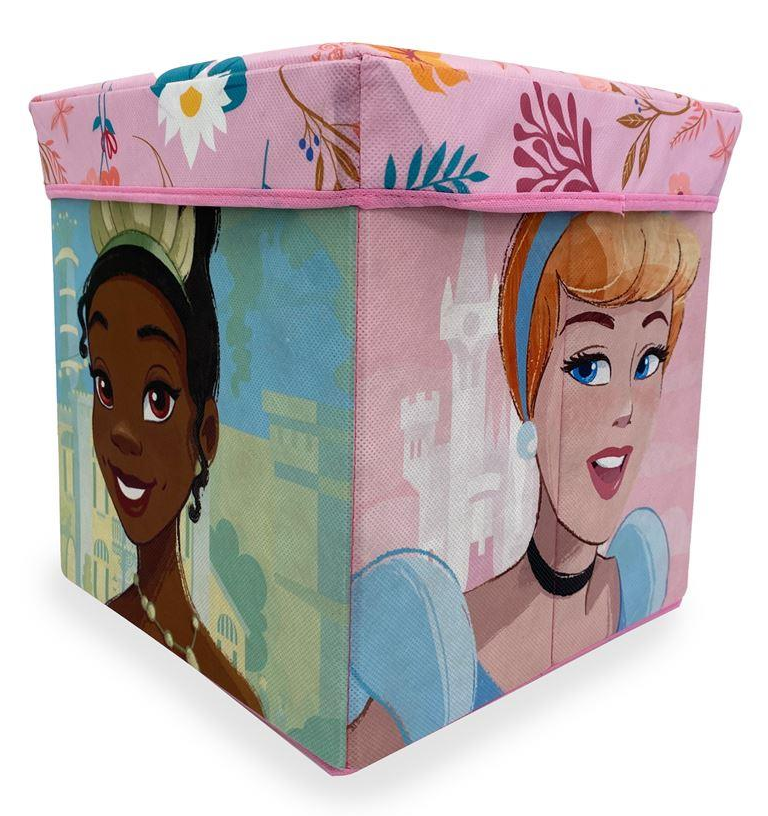 Pouf Contenitore Principesse DISNEY Multifunzione Porta Oggetti per Sedersi 30 CM - Pri24-4308