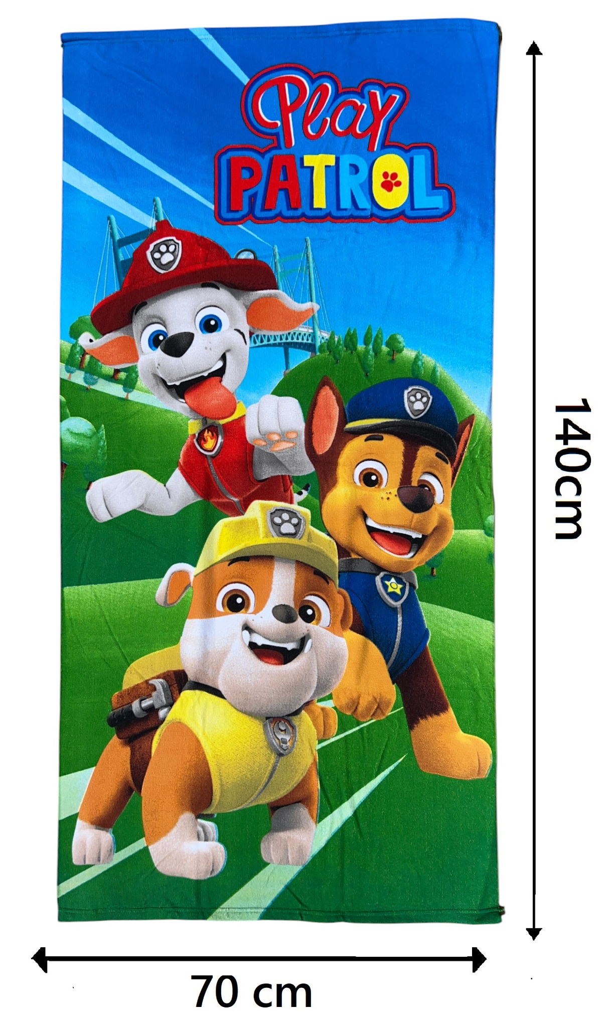 Telo Mare Paw Patrol Asciugamano per Bambini in Microfibra CM 140x70 - Paw24-1019