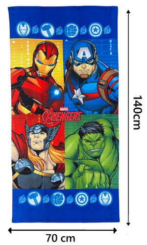 Telo Mare Avengers MARVEL Asciugamano per Bambini in Microfibra CM 140x70 - Ave36-5000