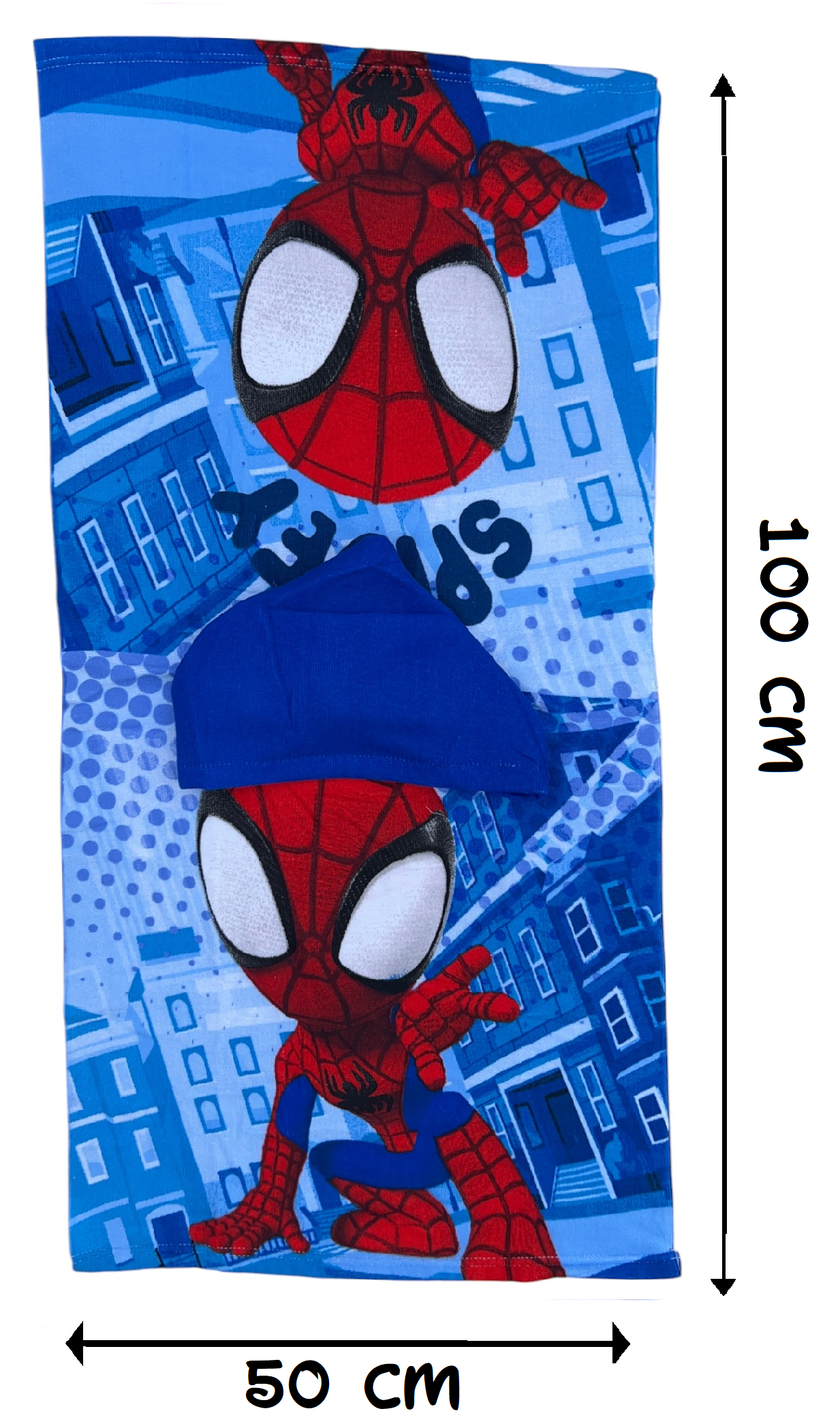 Poncho Mare Spidey MARVEL 100 X 50 CM Accappatoio per Bambini 100% Pl - Spi36-5103