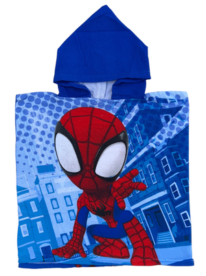 Poncho Mare Spidey MARVEL 100 X 50 CM Accappatoio per Bambini 100% Pl - Spi36-5103
