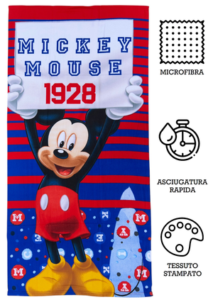 Telo Mare Topolino DISNEY Asciugamano per Bambini in Microfibra CM 140x70 - Mic36-5165
