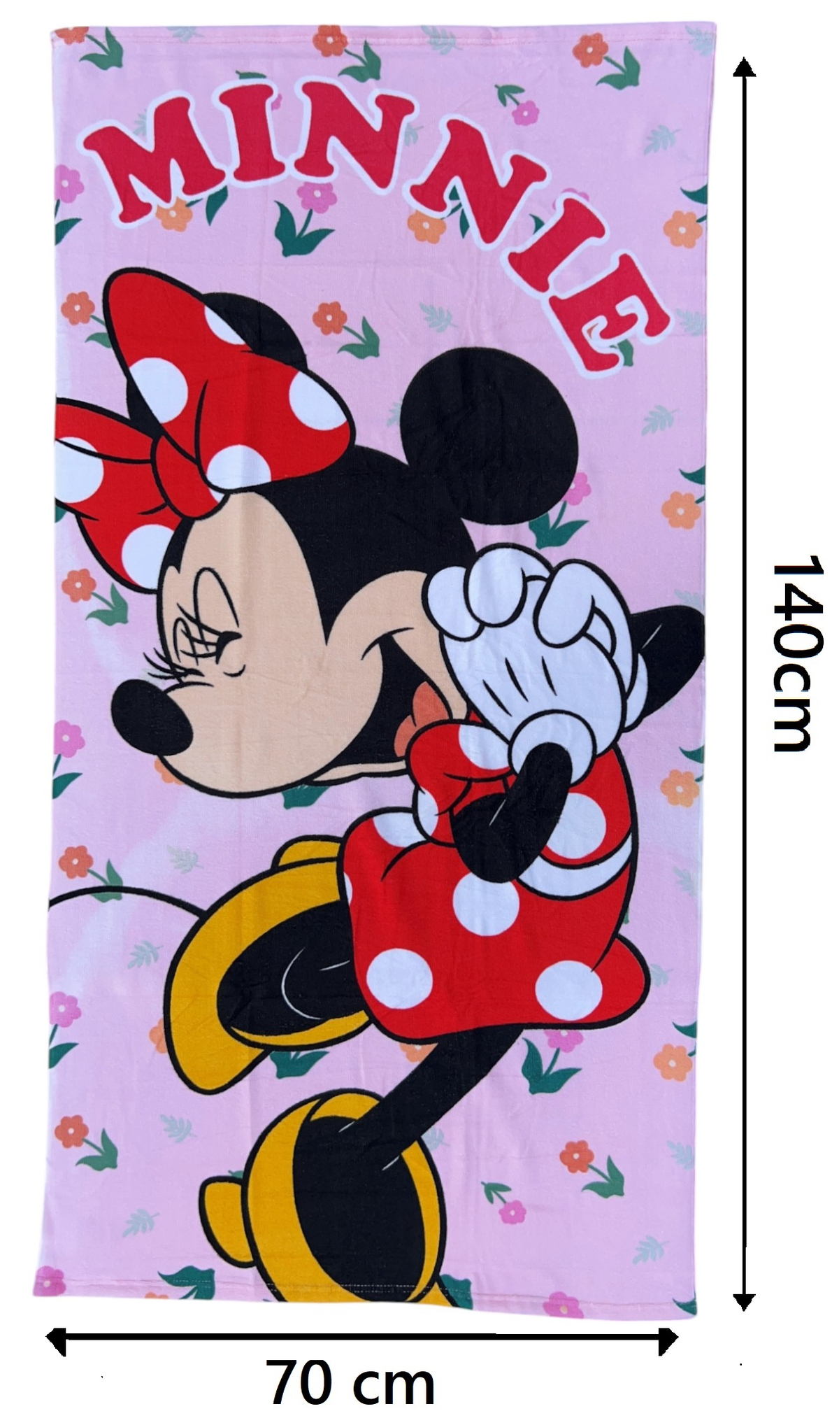 Telo Mare Minnie Flower DISNEY Asciugamano per Bambini in Microfibra CM 140x70 - Min36-5015