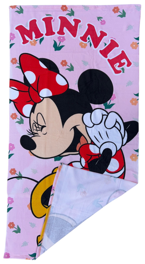 Telo Mare Minnie Flower DISNEY Asciugamano per Bambini in Microfibra CM 140x70 - Min36-5015