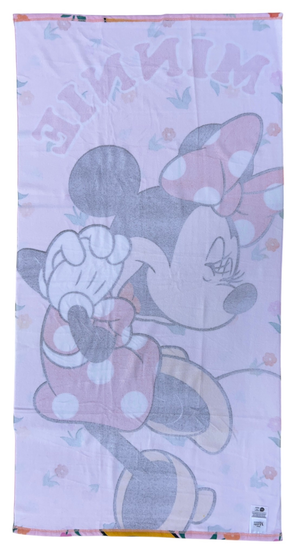 Telo Mare Minnie Flower DISNEY Asciugamano per Bambini in Microfibra CM 140x70 - Min36-5015