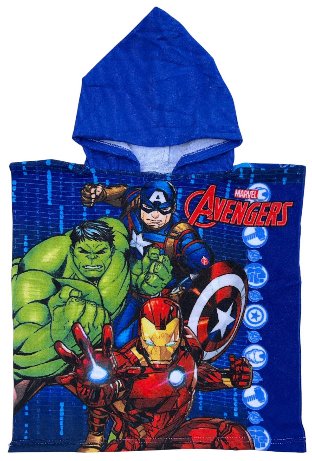Poncho Mare Avengers MARVEL 100 X 50 CM Accappatoio per Bambini 100% Pl - Ave36-5073