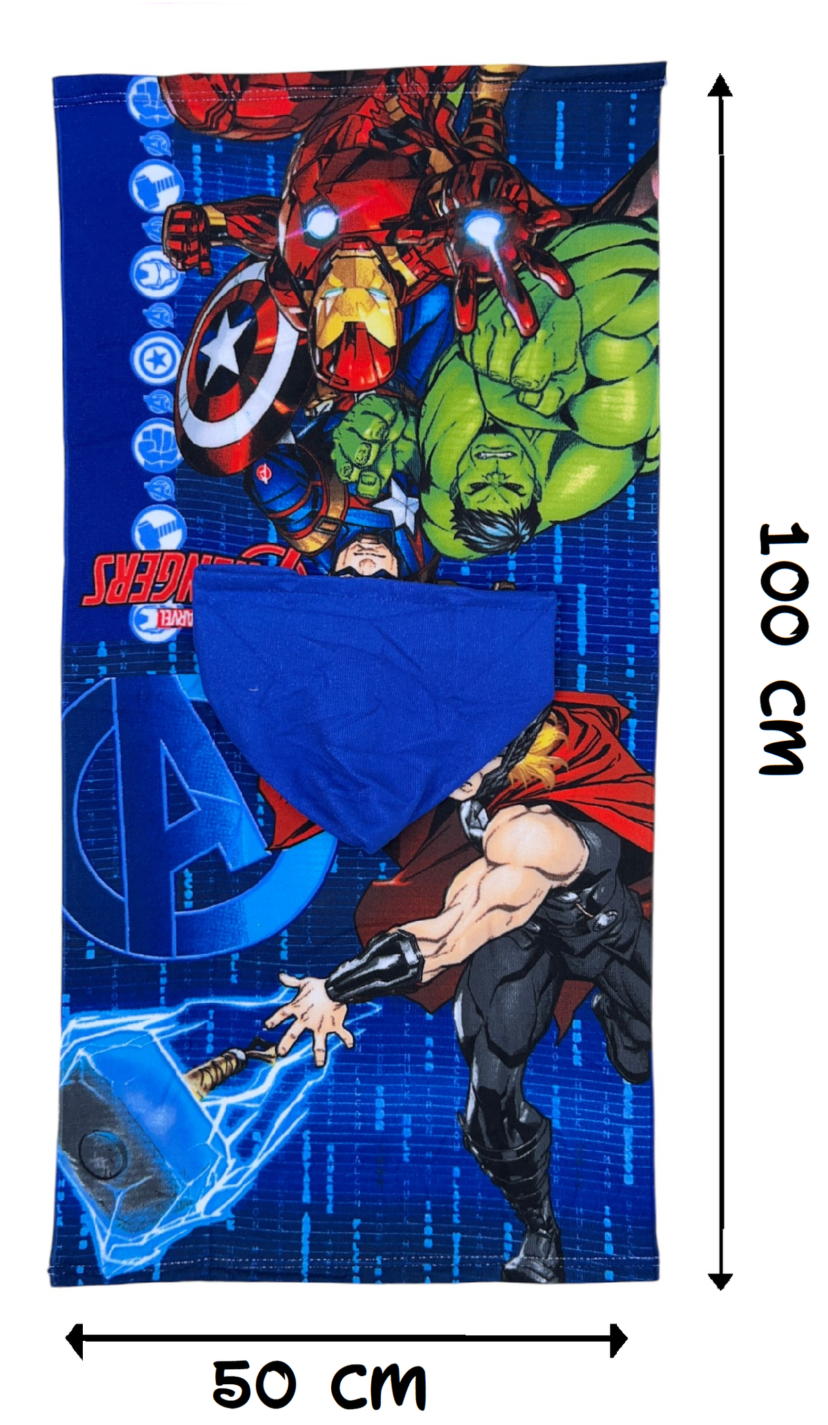 Poncho Mare Avengers MARVEL 100 X 50 CM Accappatoio per Bambini 100% Pl - Ave36-5073