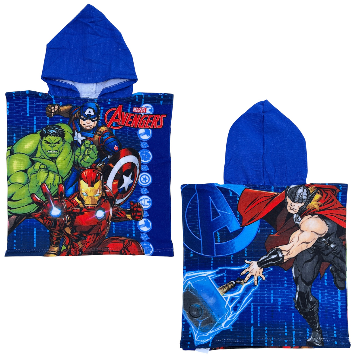 Poncho Mare Avengers MARVEL 100 X 50 CM Accappatoio per Bambini 100% Pl - Ave36-5073