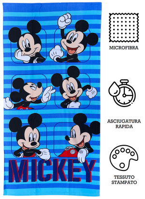 Telo Mare Topolino DISNEY Asciugamano per Bambini in Microfibra CM 140x70 - Mic36-5046