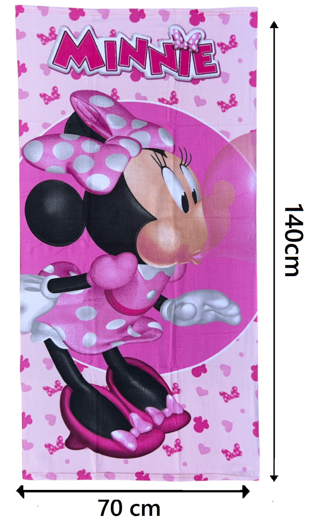 Telo Mare Minnie DISNEY Asciugamano per Bambini in Microfibra CM 140x70 - Min36-5051