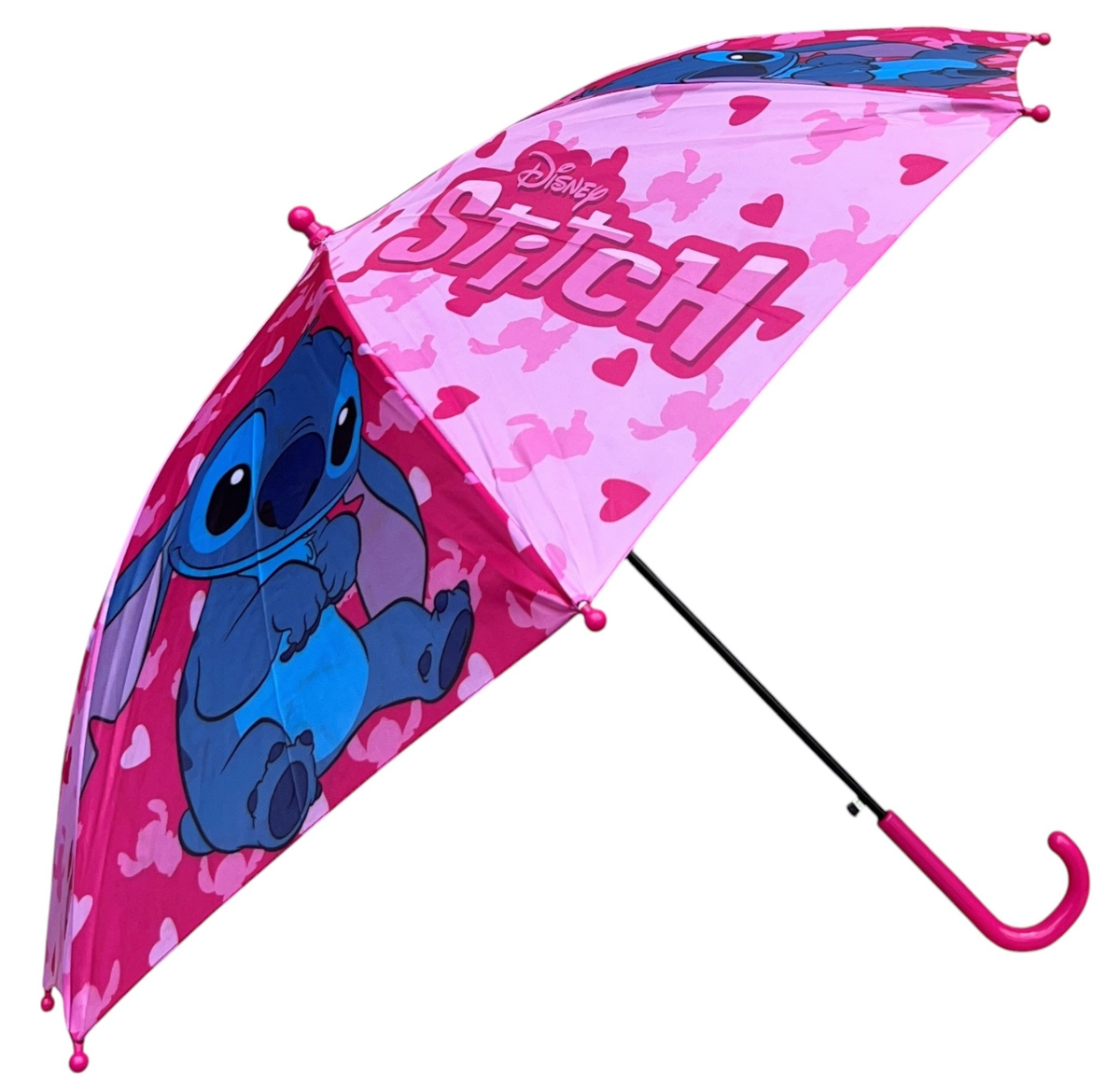 Ombrello Stitch DISNEY per Bambini in Tessuto con Apertura Automatica e Struttura 8 Raggi - Lil24-2625