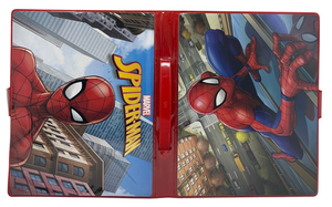 Valigetta 65 Pezzi Spiderman MARVEL Scatola Colori Cancelleria Stickers per Bambini - 8224