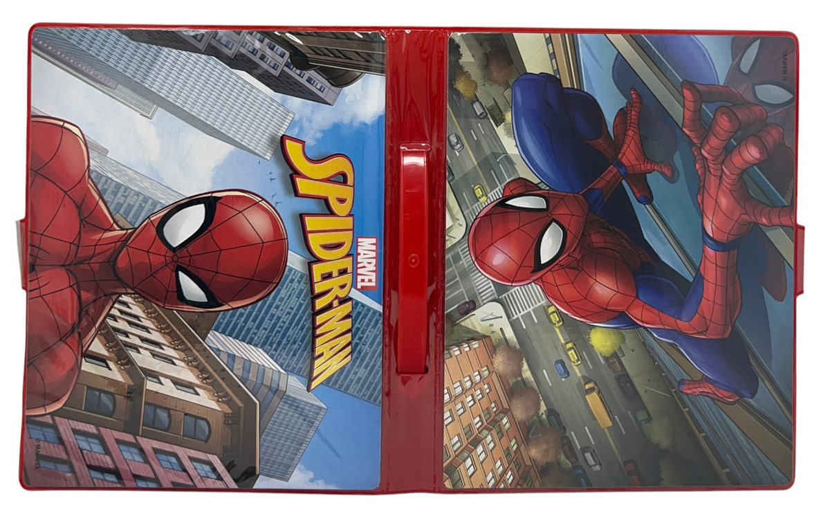 Valigetta 65 Pezzi Spiderman MARVEL Scatola Colori Cancelleria Stickers per Bambini - 8224