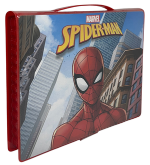 Valigetta 65 Pezzi Spiderman MARVEL Scatola Colori Cancelleria Stickers per Bambini - 8224