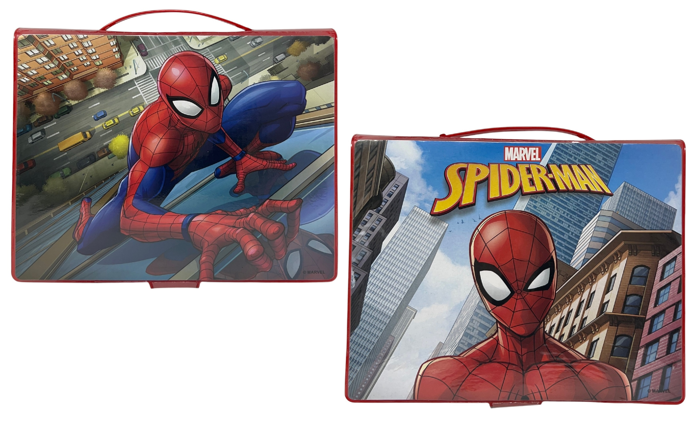 Valigetta 65 Pezzi Spiderman MARVEL Scatola Colori Cancelleria Stickers per Bambini - 8224