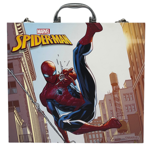 Valigetta 55 Pezzi Spiderman MARVEL Scatola Colori Cancelleria Stickers per Bambini - 1847
