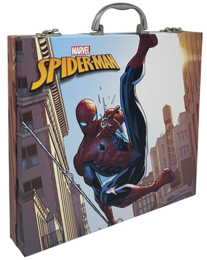Valigetta 55 Pezzi Spiderman MARVEL Scatola Colori Cancelleria Stickers per Bambini - 1847