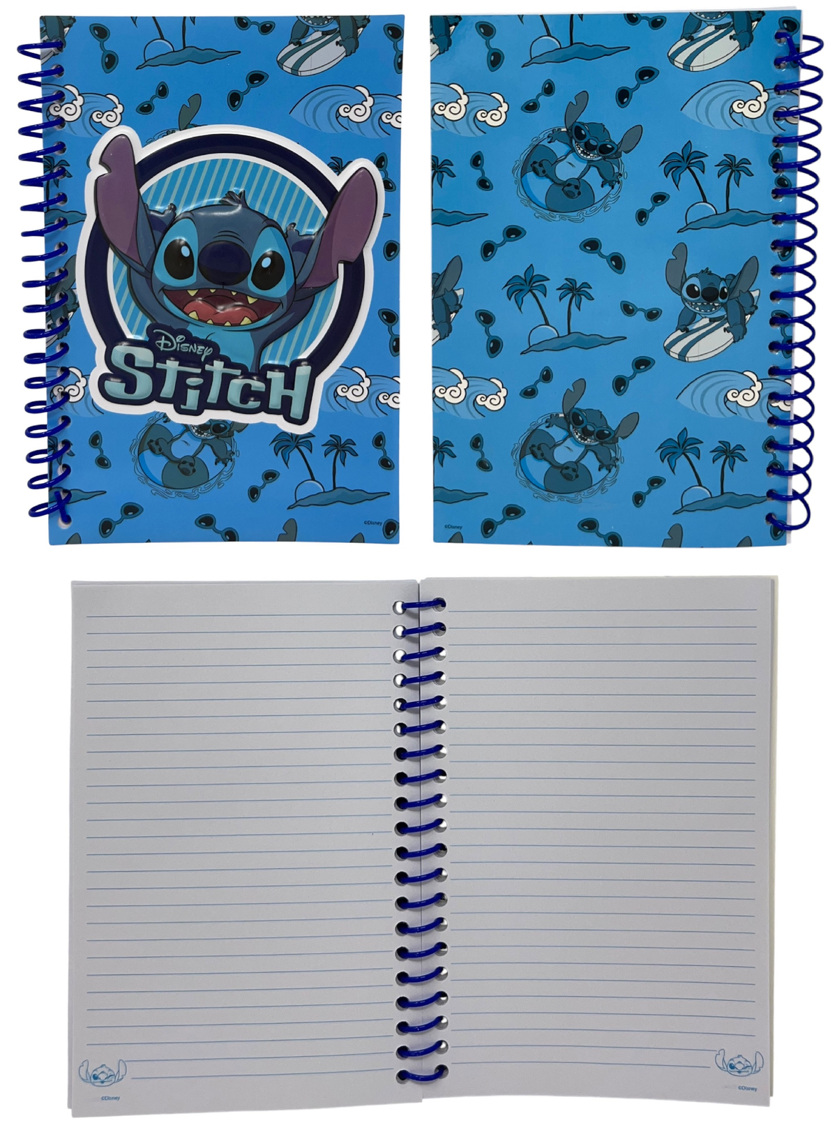 Agenda con Accessori Stitch DISNEY Set Cancelleria 12 Pezzi Diario Stickers Colori - Lst1054