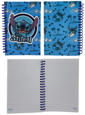 Agenda con Accessori Stitch DISNEY Set Cancelleria 12 Pezzi Diario Stickers Colori - Lst1054