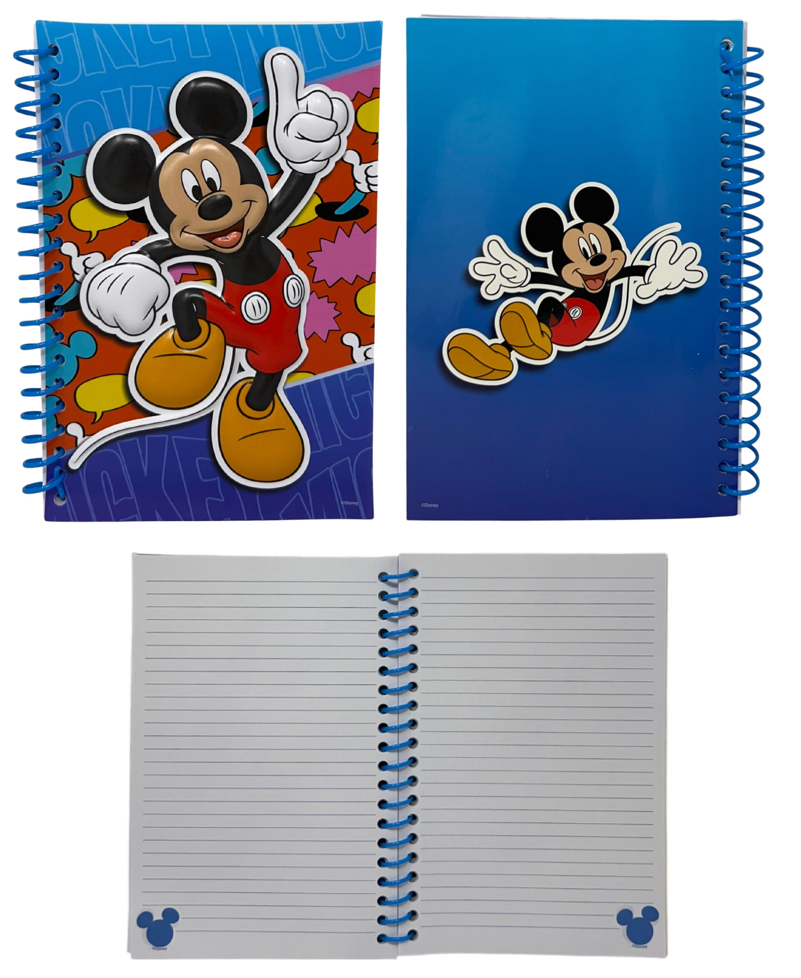 Agenda con Accessori Topolino DISNEY Set Cancelleria 12 Pezzi Diario Stickers Colori - Mic1054