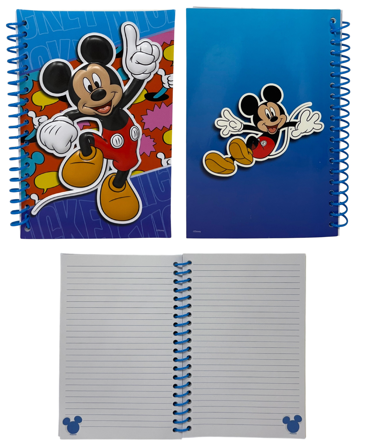 Agenda con Accessori Topolino DISNEY Set Cancelleria 12 Pezzi Diario Stickers Colori - Mic1054