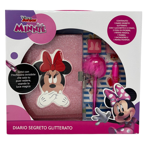 Diario Segreto Glitter Minnie DISNEY con Penna Magica e Accessori con Confezione - Min0824