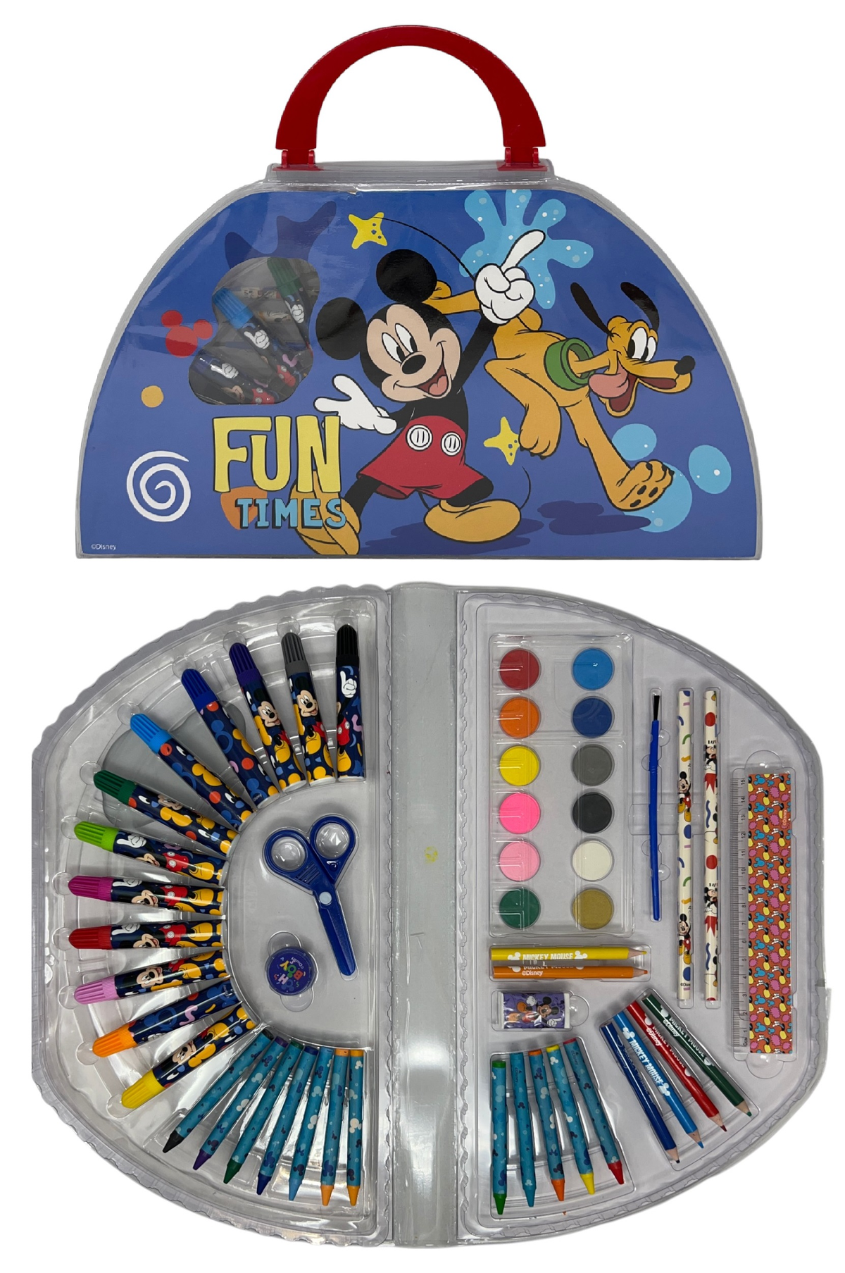 Valigetta Colori Topolino DISNEY Set Cancelleria 51 Pezzi per Bambini - Mic1107