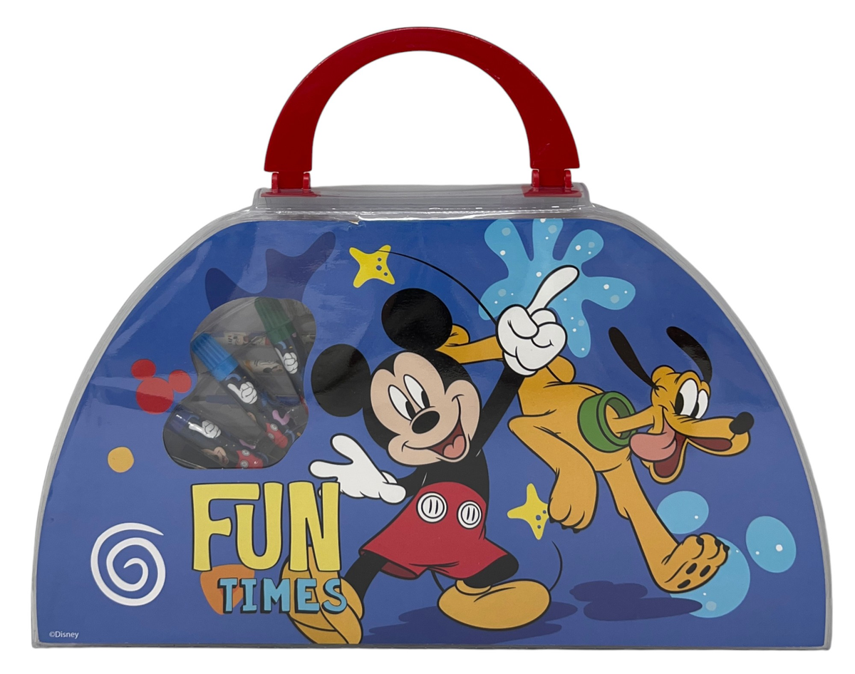 Valigetta Colori Topolino DISNEY Set Cancelleria 51 Pezzi per Bambini - Mic1107