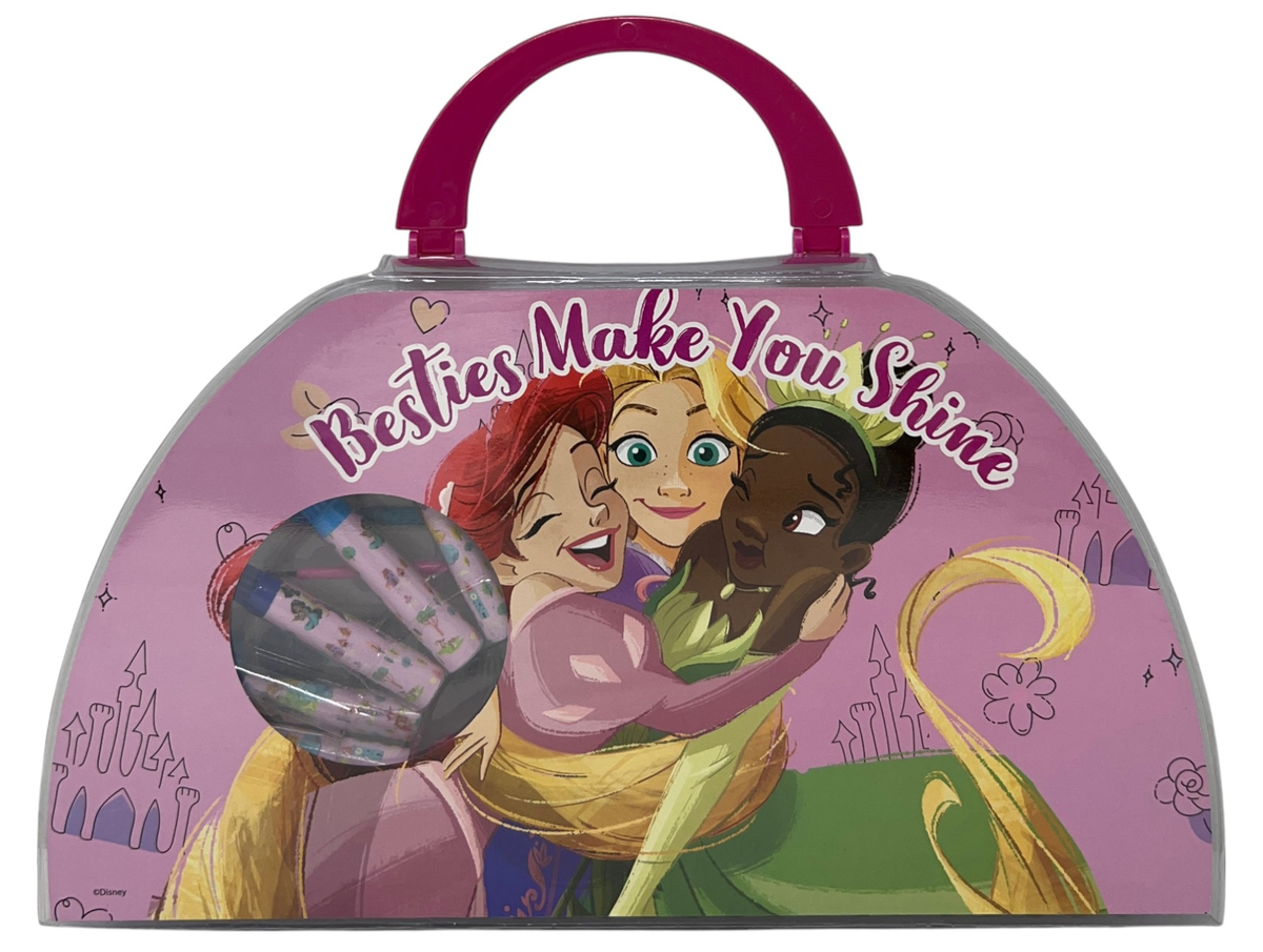 Valigetta Colori Principesse DISNEY Set Cancelleria 51 Pezzi per Bambini - Pr1107