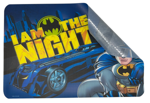 Tovaglietta Batman in Plastica Morbida Antiscivolo Ripiegabile Lavabile da Colazione Pranzo Cm.44x30 - Ba0979
