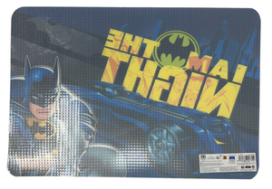 Tovaglietta Batman in Plastica Morbida Antiscivolo Ripiegabile Lavabile da Colazione Pranzo Cm.44x30 - Ba0979