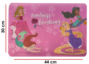 Tovaglietta Principesse DISNEY in Plastica Morbida Antiscivolo Ripiegabile Lavabile da Colazione Pranzo Cm.44x30 - Pr0843