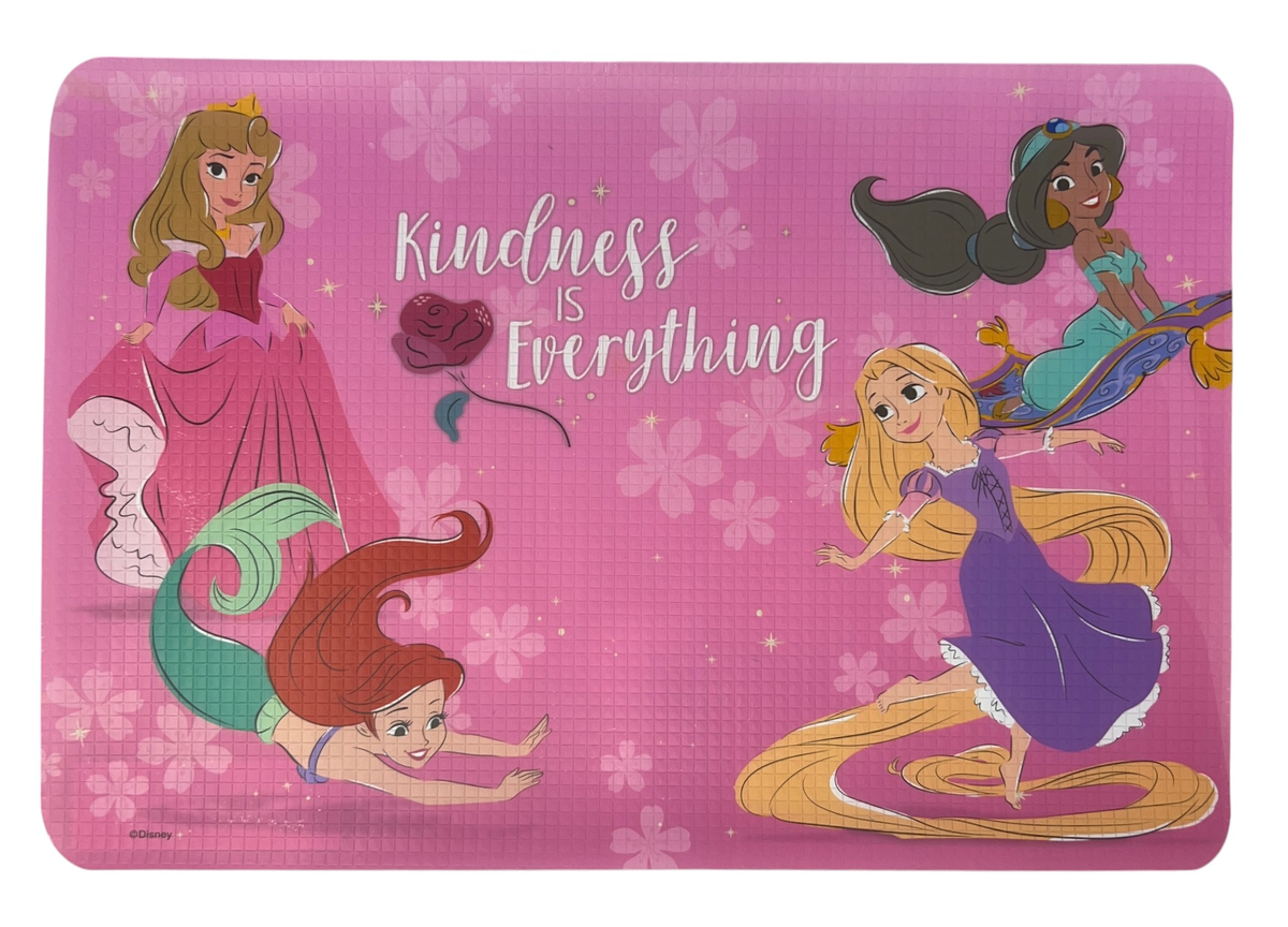 Tovaglietta Principesse DISNEY in Plastica Morbida Antiscivolo Ripiegabile Lavabile da Colazione Pranzo Cm.44x30 - Pr0843
