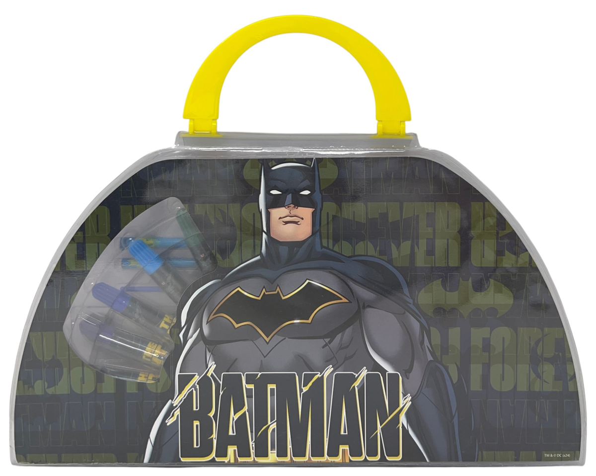 Valigetta Colori Batman Set Cancelleria 51 Pezzi per Bambini - Ba1107